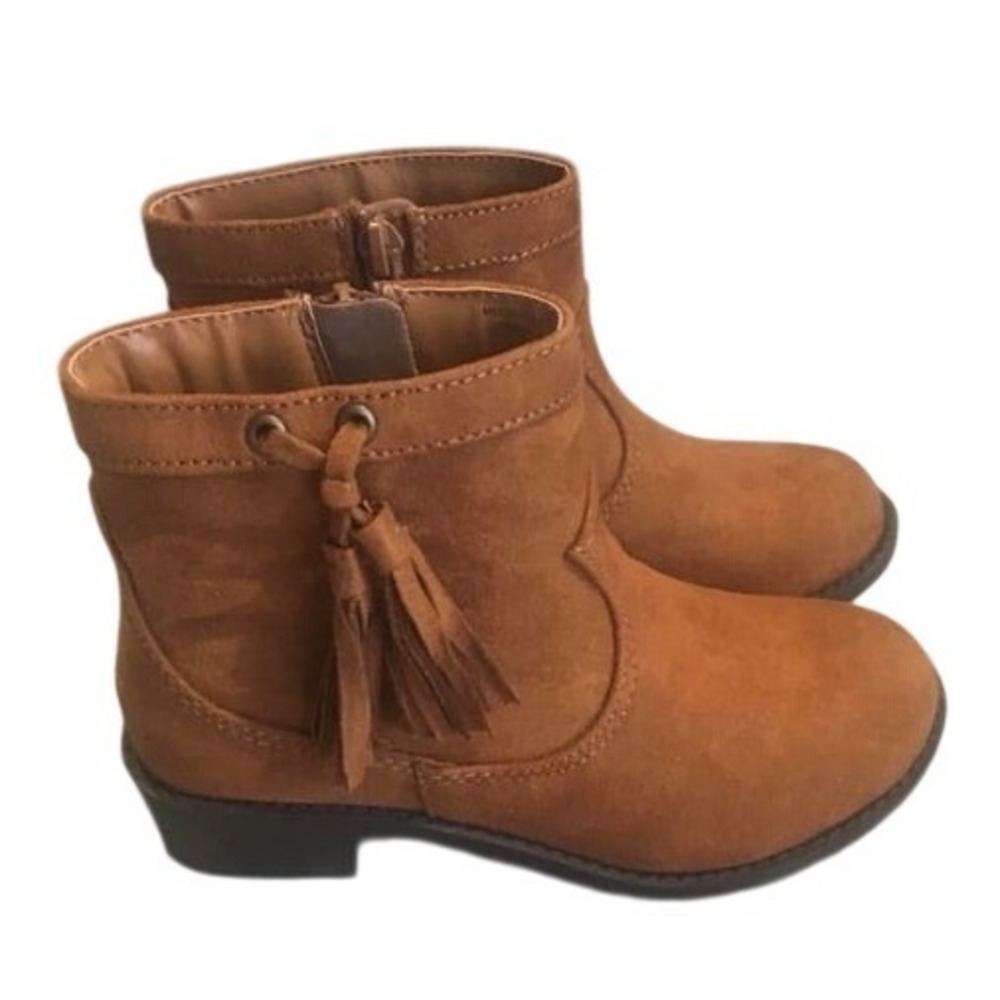 Boots With Tassels Camel Tan Girls Size 12 boho
